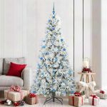 Brad de Crăciun artificial cu ramuri articulare Verde 210 cm GartenMobel Dekor