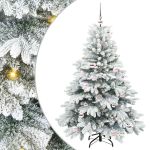 Brad de Crăciun artificial cu 150 LED Verde 150 cm PE și PVC GartenMobel Dekor
