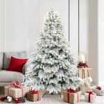 Brad de Crăciun artificial cu 300 LED Verde 180 cm PE și PVC GartenMobel Dekor