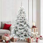 Brad de Crăciun artificial cu 300 LED Verde 180 cm PE și PVC GartenMobel Dekor