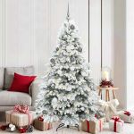 Brad de Crăciun artificial cu 300 LED Verde 180 cm PE și PVC GartenMobel Dekor