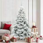 Brad de Crăciun artificial cu 300 LED Verde 180 cm PE și PVC GartenMobel Dekor