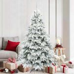 Brad de Crăciun artificial cu 300 LED Verde 180 cm PE și PVC GartenMobel Dekor