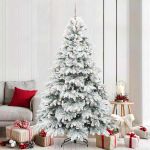 Brad de Crăciun artificial cu 300 LED Verde 210 cm PE și PVC GartenMobel Dekor