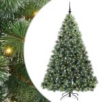 Brad de Crăciun artificial cu 300 LED Verde 210 cm PE și PVC GartenMobel Dekor