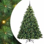 Brad de Crăciun artificial cu 300 LED Verde 210 cm PE și PVC GartenMobel Dekor