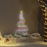 Brad de Crăciun LED cu 112 LED Multicolour 511 cm Metal GartenMobel Dekor