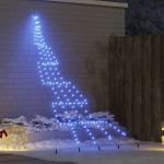 Brad de Crăciun LED cu 168 LED albastru 511 cm Metal GartenMobel Dekor