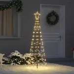 Brad de Crăciun LED cu 390 LED Alb cald 250 cm Fier GartenMobel Dekor