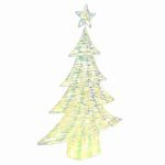 Brad de Crăciun cu 120 LED Alb cald 120 cm PET GartenMobel Dekor