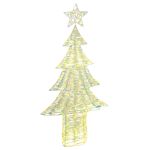 Brad de Crăciun cu 240 LED Alb cald 180 cm PET GartenMobel Dekor
