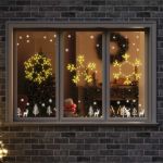Fulger de Crăciun cu 252 LED Alb cald 45 x 38 cm PVC GartenMobel Dekor