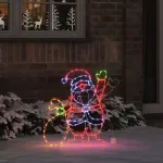 Lumină Moș Crăciun Multicolour 58.5 x 60 x 1.3 cm Fier GartenMobel Dekor