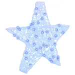 Stea 3D cu 50 LED albastru 55 x 53.5 x 10 cm Acril GartenMobel Dekor