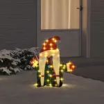 Gnom Iluminat Alb cald 100 x 80 cm Material din Sclipici GartenMobel Dekor