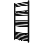 Radiator port-prosop încălzire centrală, curbat, negru, 500 x 1160 mm GartenMobel Dekor