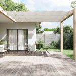 Copertină verticală, alb, 180x1000 cm, țesătură Oxford GartenMobel Dekor
