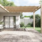 Copertină verticală, gri taupe, 180x1200 cm, țesătură oxford GartenMobel Dekor