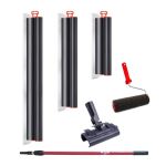Set 3 gletiere profesionale, inox, 40, 60, 80 cm, adaptor, maner prelungitor 1.2-2.2 m, rola gletuit, Lanoliv GartenVIP DiyLine