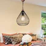 Hängeleuchte Bracknell E27 Metall Schwarz / Bronzefarben [lux.pro] HausGarden Leisure