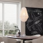 Lampa suspendata, lux.pro, PXQD-0004 Newtownabbey, 160 x 20 cm, 1 x E27, max. 60W, metal franghie, alb HausGarden Leisure