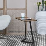 Masuta living Kalundborg efect lemn nuanta inchisa negru [en.casa] HausGarden Leisure