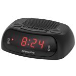 Radio FM cu Ceas si Alarma, Display LED Rosu si Functie de Reglare a Intensitatii Luminii