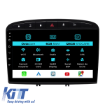 Navigatie Dedicata Peugeot 308 408 (2008-2013), 9Inch, 6Gb Ram, 128Gb Stocare, Carplay Performance AutoTuning