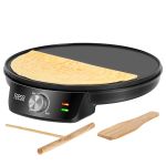 Aparat pentru Preparat Clatite, Diametru 30cm si Putere 1200W cu Spatula si Distribuitor Aluat
