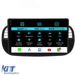 Navigatie Dedicata Fiat 500 (2007-2015), 9Inch,QuadCore, 4Gb Ram, 64Gb Stocare, Carplay Performance AutoTuning