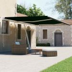 Copertină autonomă retractabilă automat, antracit, 500x300 cm GartenMobel Dekor