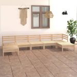 Set mobilier de grădină, 7 piese, lemn masiv de pin GartenMobel Dekor