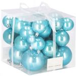 Set globuri de Craciun, 37 bucati, 3-8cm, albastru perla Household NewTrend