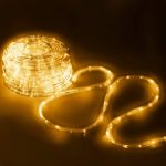 Instalatie tub furtun luminos pentru Craciun, 240 LED-uri, 10m, galben Household NewTrend