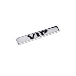 Ornament metalic auto Vip cromat 9.4x1.6 cm Cod: JST-08 Automotive TrustedCars