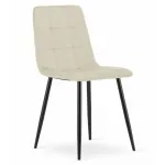 Scaun bucatarie/living, Artool, Kara, catifea, metal, bej si negru, 45x50.5x87 cm GartenVIP DiyLine