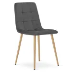 Scaun bucatarie/living, Artool, Kara, catifea, metal, gri si natur, 44.5x50.5x87 cm GartenVIP DiyLine