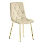 Scaun bucatarie/living, Artool, Libra, catifea, metal, bej si auriu, 45x54x86.5 cm GartenVIP DiyLine
