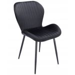 Scaun bucatarie/living, Jumi, Veira, catifea, metal, negru, 52x57x85 cm GartenVIP DiyLine