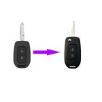 Carcasa Cheie Briceag pentru Transformat, Dacia Duster, Logan, 2017-2023, 2 Butoane, lamela VAC102 AutoProtect KeyCars