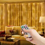 Perdea luminoasă - 300 micro LEDuri - alb cald - 3 x 3 m - 230V - cu telecomandă Best CarHome