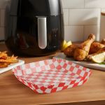 Hârtie de Coacere pentru Air Fryer - Cu Model în Carouri, Pătrată, 20 x 20 cm - 50 Bucăți/Pachet Best CarHome