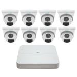 Sistem supraveghere IP Uniarch, 8 camere 4MP 2K, Microfon, IR 30m, NVR 8 canale, Vizualizare de pe mobil SafetyGuard Surveillance