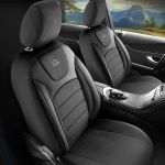 Set Huse Scaune Auto Panda Prestige, Negru-Gri, 11 piese Automobile ProTravel