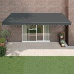 Copertină retractabilă automată, antracit, 5x3 m GartenMobel Dekor