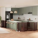 Poartă câini pliabilă cu ușă 12 panouri maro 960 cm, lemn plop GartenMobel Dekor