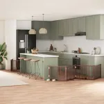 Poartă câini pliabilă cu ușă 8 panouri maro 640 cm, lemn plop GartenMobel Dekor