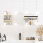 Oglindă de perete cu lumini LED 30x80 cm sticlă dreptunghiular GartenMobel Dekor