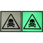 Semn de avertizare substante toxice fosforescent, 10x10 cm MultiMark GlobalProd
