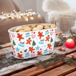 Coș decorativ din metal – model turtă dulce – 19 x 11,5 x 9,5 cm Best CarHome
